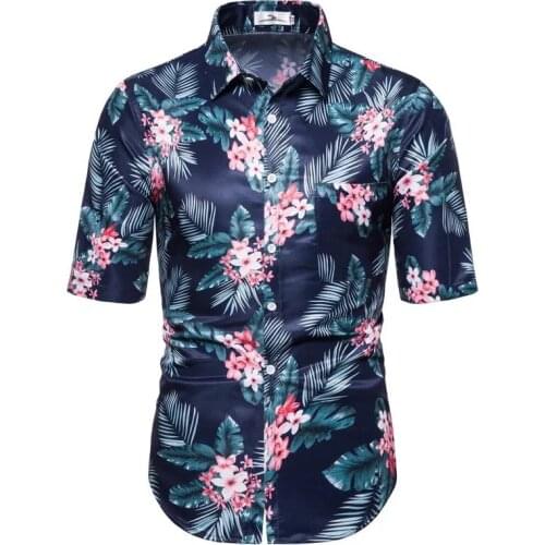 Casual Printed Short Sleeve Shirt Men Street 2020 Hawaii Beach Women Fashion Short Sleeve Shirts Mens