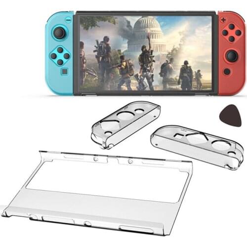 Transparent Protective Cover for Switcholed Console Game Controller Transparent Protective Case Light All-Around Protection