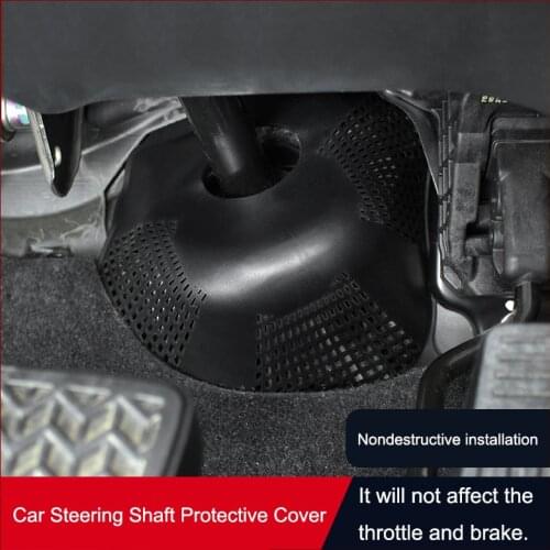 QHCP Car Cab Steering Shaft Protect Cover Trim Protective Steering Shaft PP Material Black Fit For Toyota Camry 2018 Accessories