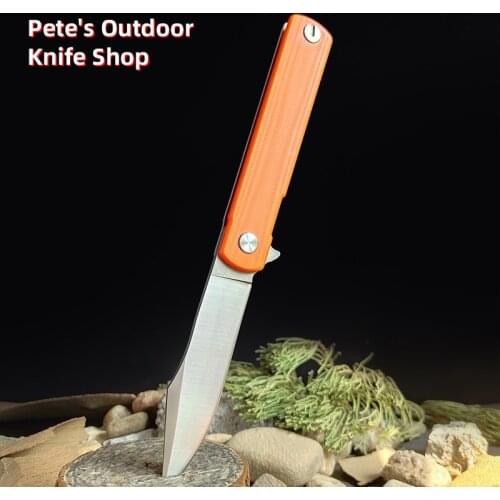 Gentlemans Second Generation Folding Knife,Exquisite Fruit Knife 9CR18MoV + G10 Handle High-End Outdoor Portable Knife EDC Tool