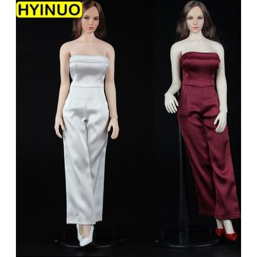 2 Colors 1/6 Scale Sexy Womens One-piece culottes Girl Female Pants Clothes Clothing Set For 12" Action Figure Female Body