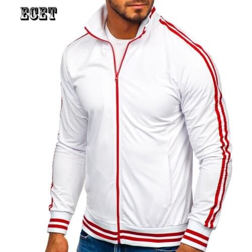 Jogger Fitness Sportswear Fashion Mens Jacket Windproof Patchwork Casual Wear Mens Tops Pure Color All-match Mens Jacket