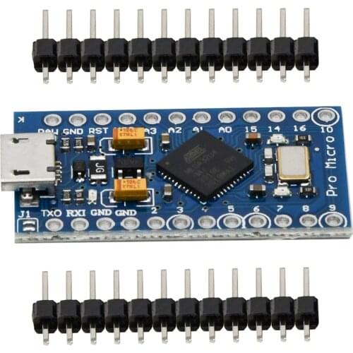 Pro Micro ATmega32U4 3.3V 8MHz Replace ATmega328 For Arduino Pro Mini With 2 Row Pin Header For Leonardo Mini Usb Interface