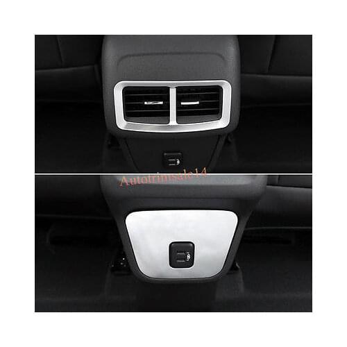 2*ABS Matt Armrest AC Outlet & Panel Cover Trim for Chevrolet Equinox 2018