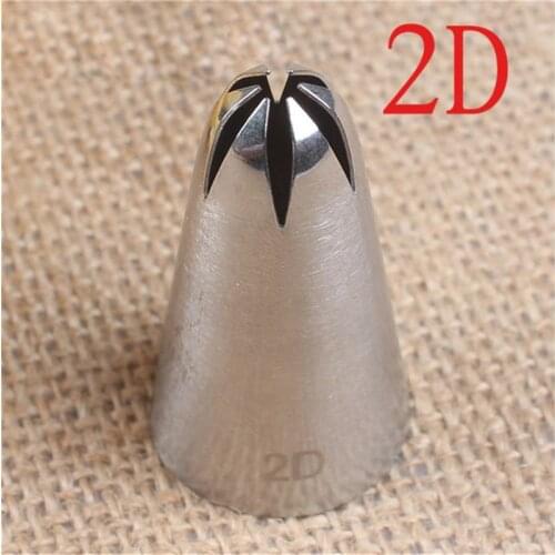 #2D Pastry Nozzle Icing Piping Tips Stainless Steel Rose Cream Bakeware Cupcake Cream Cake Decorating Set Stainless Steel Nozzle