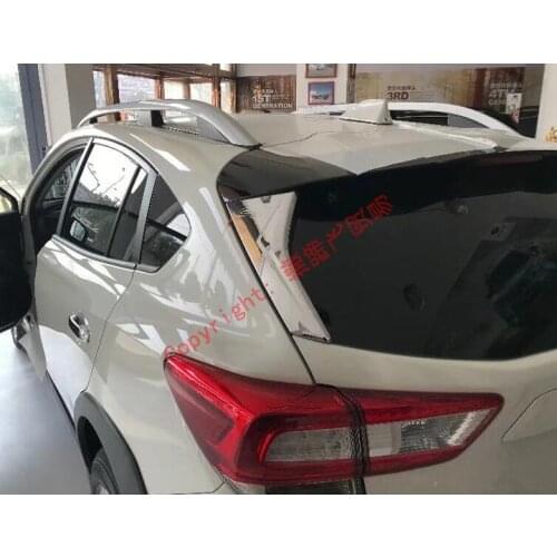 ABS Chrome Rear Window Spoiler Side Pillar Post Cover Trim Molding For Subaru XV 2018 2019
