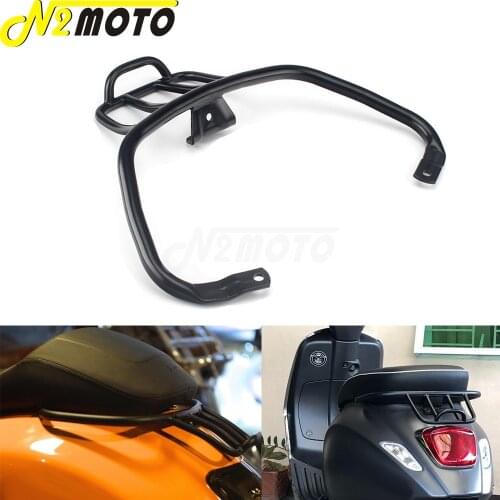 Aluminum Motorcycle Rear Black Luggage Carrier Rack Bracket Support Cargo Shelf Bracket Holder For Vespa Primavera Sprint 150