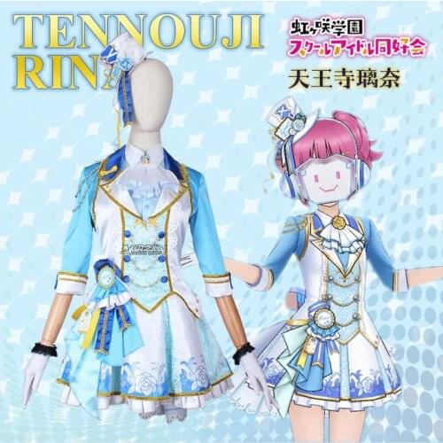 Anime Lovelive! PDP Tennouji Rina Nijigasaki High School Idol Club Uniform Cosplay Costume Halloween Carnival Party Outfit Women