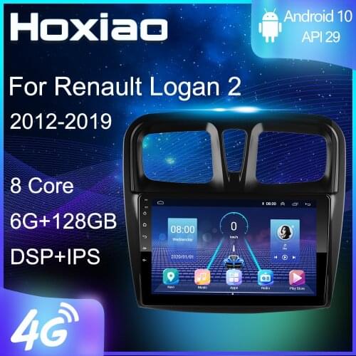 4G Android 9 2din Car Radio Multimedia Video Player For Renault Logan 2 Sandero 2012 2013 2014 2015-2019 Navigation GPS audio