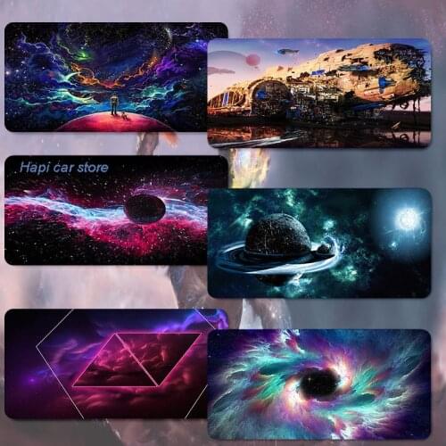 Large Mouse Pad Gaming Space Universe Astronaut Mousepad Thicken for Office Gamer Computer Keyboard Deskpad Writing Desk Mats