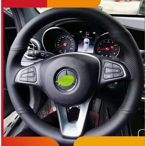 Steering Wheel Cover For Mercedes-Benz Vito Viano Sprinter V-Class V260L hand-sewn Alcantara leather grip cover car accessories