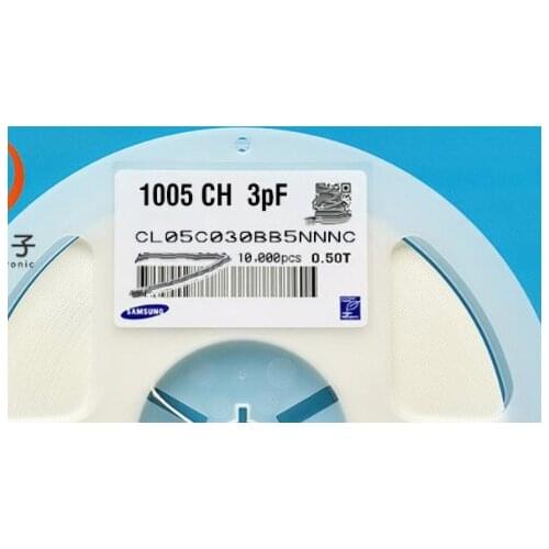 CL05C030BB5NNNC CAP CER 0402 3P 030B ±0.1pF 50V C0G Ceramic Capacitor 10000pcs Ceramic Capacitor