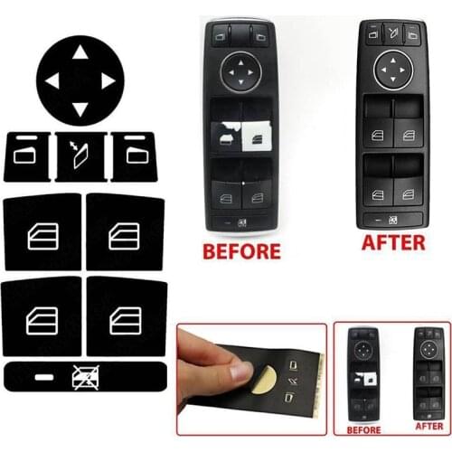 For Mercedes Benz W204 C250 C300 C350 Decoration Decorative Decals Window Button Sticker 16x5cm