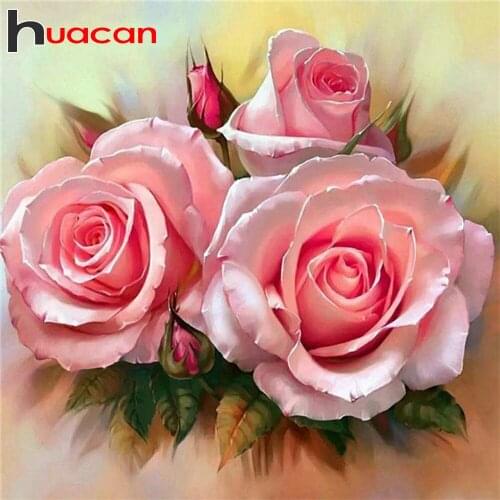 Huacan 5D Diamond Painting Peony New Arrival Full Square&Round Diamond Embroidery Mosaic Flower Art Home Decor