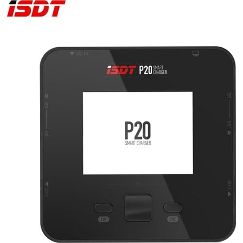 ISDT P20 Balance Charger 500W X2 20A x2 Dual Channel Battery for Lilon LiPo LiHV NiMH LipoPb Battery Replacement DIY Accessories