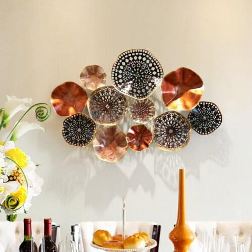 European Style Restaurant Wall Decoration Decoration Creative Wall Wall Decorations Living Room Wrought Iron Three-dimensional