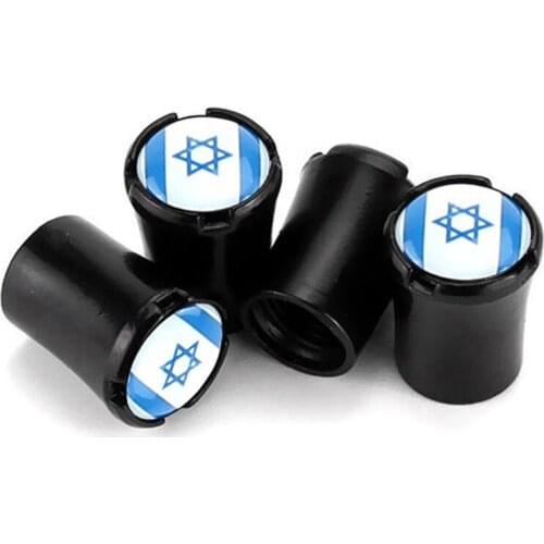 4pcs/Lot Israel Flag Car Tire Valve Caps For Volkswagen VW Polo Golf 6 Passat Wheel Tires Air Dust Waterproof Screw Airtight Cap