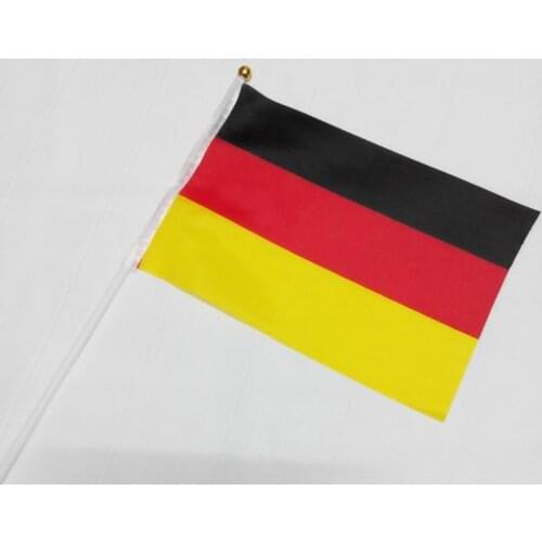 German flag 14 * 21 CM. polyester flag.hand waving flags. germany flag Home Decoration 5pcs