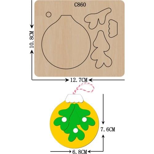 New Christmas ornaments Wooden die Scrapbooking C-860 Cutting Dies Multiple sizes
