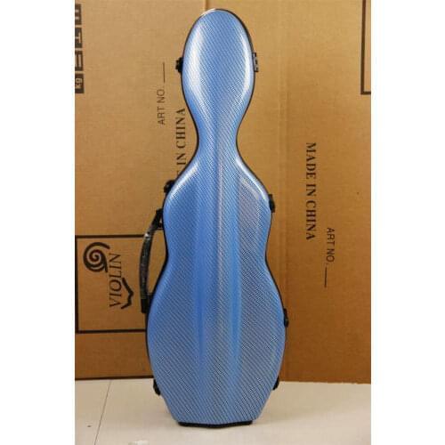 New Violin Violino 4/4 Full Size Composite Carbon Fiber Blue Case Bag With Bow Holders Accessories