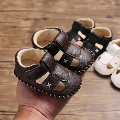 Newborn Infant Baby Boy Shoes Autumn New Non-slip Summer PU Leather Shoes 0-18M