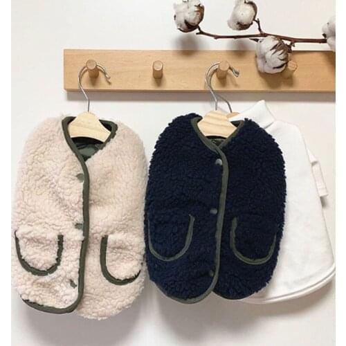 Pet Clothes Winter Top Christmas Coat Cotton Vest Attached Scarf Puppy Mini Small Medium Dogs Cats Autumn Fall Dress