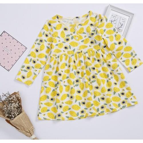 European and American Style Girl Autumn Spring Baby Girl Dresses Long-Sleeved Baby Girl Princess Dresses For Birthday Party