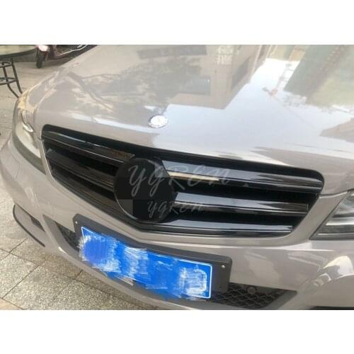 ABS Front Upper Grill Bumper Grille Fit for Mercedes Benz C-Class W204 2008 2009 2010 2011 2012 2013 2014