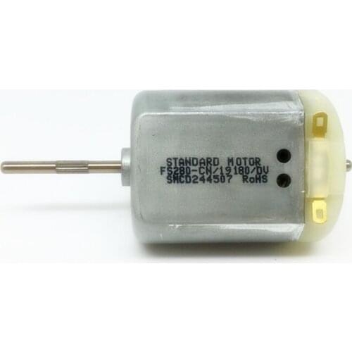 280 Flat Carbon Brush Motor Strong Magnetic DC 1.5-12V High Torque Long Shaft Micro Motor for Electric Control Door, Automotive