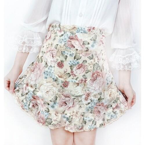 Half Short Waist Kitchen Household Apron Korean Fashion Woman Coffee Baking Shop Aprons Lace Sexy Pocket Chef Cafe Server Waiter