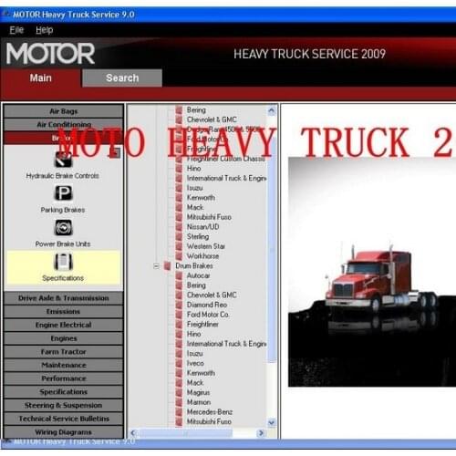 Motor Heavy Truck Service Diagnostic Data SOFTWARE IN CD