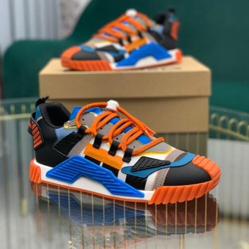 Mixed Colors Lovers Walking Shoes Leisure Fashion Sport Shoes For Men Leather stitching Sport Shoes For Women