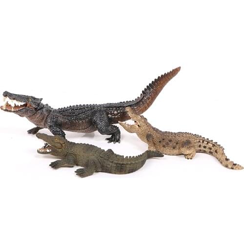 Simulation Realistic Wild Life Jungle Animal Figures Model Figurines Crocodile Collection Eduactional Toys Party