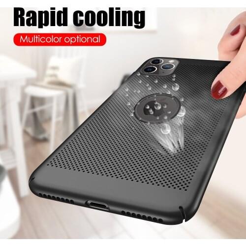 Luxury Cooling Case for iPhone 12 Pro Max 12pro 12mini Heat Dissipation Breathable Cover for iphone 11 pro xs max 7 8 6 6s Plus