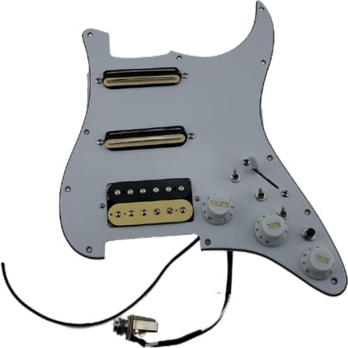 Strat Guitar Pickups Humbucker Pickup Prewired loaded Pickguard Guitar Alnico 5 HSS Wiring Harness Push-Pull Single Cut Set