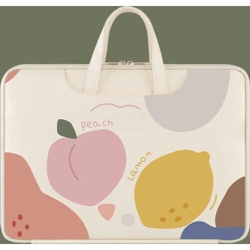 Cartoon Painted Laptop Bag Multifunction Computer Liner Bag for Apple Macbook Huawei Matebook Handbag 13-15.6inch Briefcase