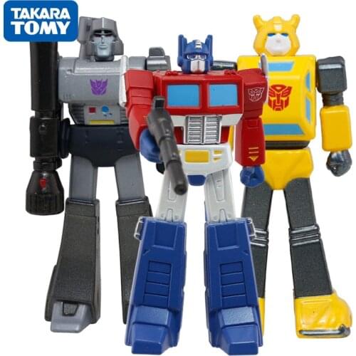 Takara Tomy Metakore Transformers Optimus Prime Megatron Bumblebee Minions Pikachu Diecast Collection Metal Model Toys Gifts