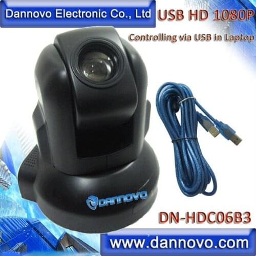 DANNOVO USB HD PTZ Webcam,Video Conferencing System Camera,3x Zoom,Support Microsoft Lync,Cisco Jabber,WebEx,Skype(DN-HDC06B3)