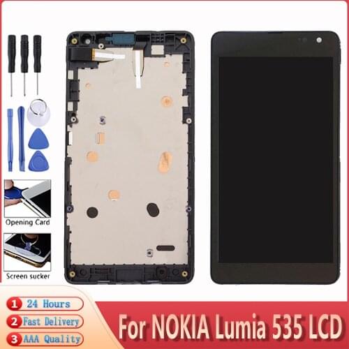5.0'' AAA For Lumia 535 LCD Display Touch Screen Digitizer With Frame Assembly With Frame Module For Nokia 535 2C/2S Version