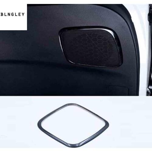 1pc Car sticker stainless steel rear trunk speaker decoration cover for 2015-2019 Toyota Alphard