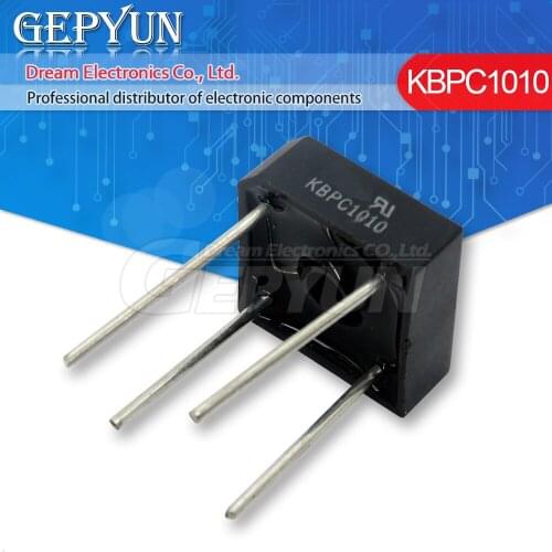 10pcs free shipping KBPC1010 1000V 10A Diode bridge rectifier