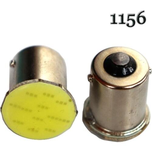 100Pcs S25 P21W 1156 12chips COB 12SMD LED BA15S Turn signal light stop parking lights Wedge lamp DC 12V