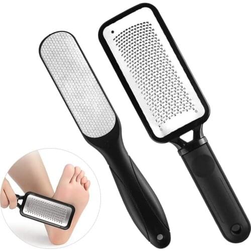 2pcs Foot File Practical Foot Rasp Portable Pedicure Stainless Steel Callus Remover Multifunctional Dead Skin Remover Scraper
