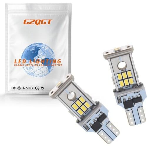 2pcs T15 LED T16 Bulb Canbus Error Free Backup Reverse Led 921 912 LED Bulbs Car Lights Brake Lamp Stop Light Xenon White DC12V