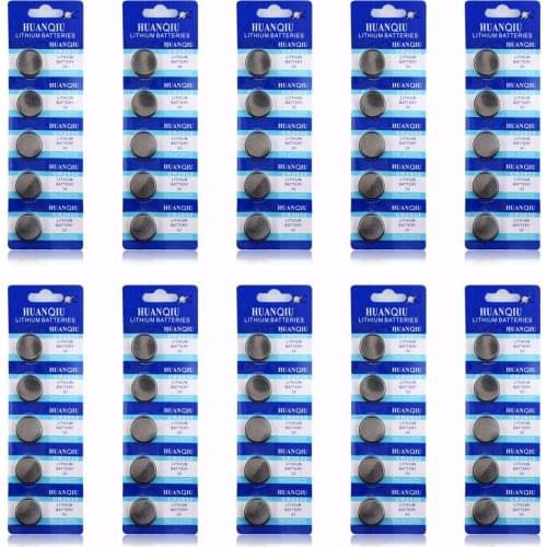 50pcs Cr2032 Cr 2032 Button Cell Batteries 3V Lithium Li Ion Battery For Watch Remote Control Calculator Computers Mother Board