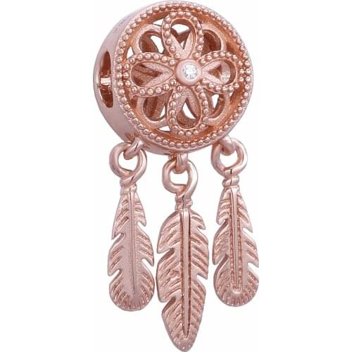 Ajax 925 Sterling Silver Pendents For Women Elegant Rose Gold Color Accessories Fit Charms Bracelet Necklace Chain Femme