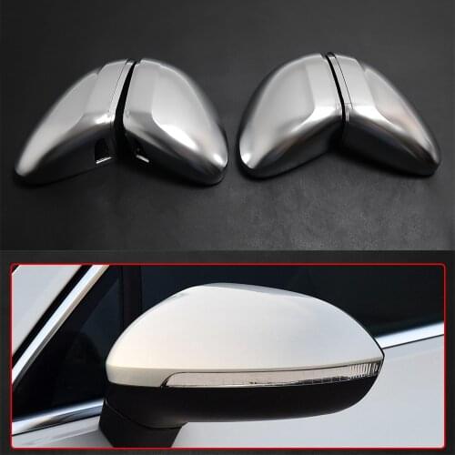 For Volkswagen For VW Passat B8 2015-2017 Arteon Car Accessories Matte ABS Chrome Rear View Mirror Cover Cap Case Shell Replace
