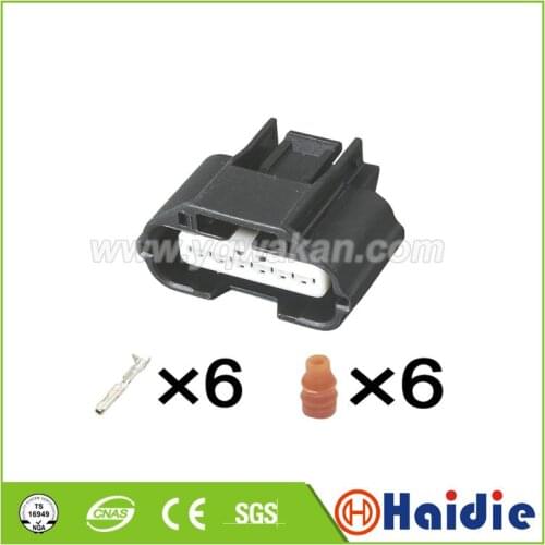 Free shipping 2sets 6pin female waterproof air flow plug 7283-8850 wiring harness connectors 7283-8850-30