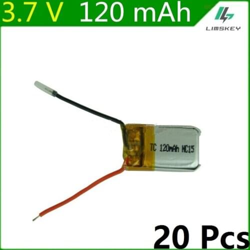 Free shipping 3.7V 120mAH for small remote control aircraft accessories helicopter Lipo Battery Li-polymer Battery 651523
