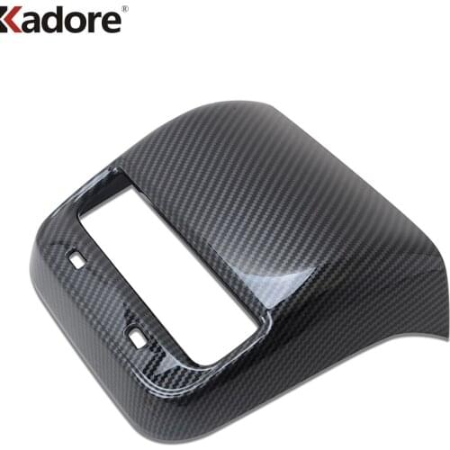 For Tesla Model Y 2020 2021 2022 Carbon Fiber Color Interior Rear Air Condition Vent Outlet Cover Trim AC Frame Car Accessories
